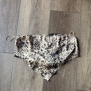 Cotton Candy LA Leopard Bandana Back Tie Festival Top